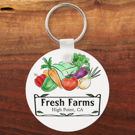 Landbouwers Markten voor aangepaste Sleutelhanger (Voorkant)