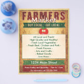 Landbouwers Markten voor lokaal gebruik Flyer (Enkel)