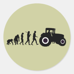 Landbouwers Ontwikkeling van boerentractoren voor  Ronde Sticker