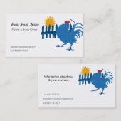 Landbouwers op het platteland — Rooster met zonnes Visitekaartje (Voorkant / Achterkant)