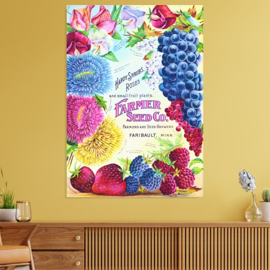 Landbouwers Seed Company reclame Canvas Afdruk (Insitu (Woonkamer))