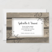 Landbouwers van Barn Wood Weddenschap sparen de da Magnetische Uitnodiging (Voorkant)