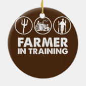 Landbouwers van Boerderijen van landbouwers in Keramisch Ornament (Achterkant)