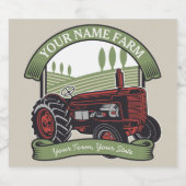 Landbouwers van gepersonaliseerde  Boerderijen tra Bier Etiket (Enkel label)