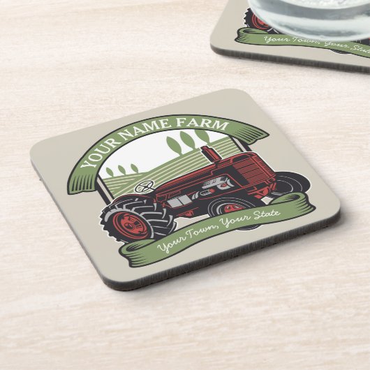 Landbouwers van gepersonaliseerde  Boerderijen tra Bier Onderzetter (Linkerzijde)