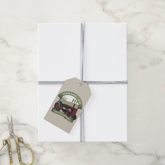 Landbouwers van gepersonaliseerde  Boerderijen tra Cadeaulabel (Met Touw)