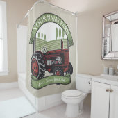 Landbouwers van gepersonaliseerde  Boerderijen tra Douchegordijn (In situ)