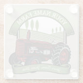 Landbouwers van gepersonaliseerde  Boerderijen tra Glazen Onderzetter (Achterkant)