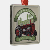 Landbouwers van gepersonaliseerde  Boerderijen tra Metalen Ornament (Rechts)