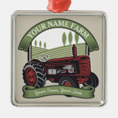 Landbouwers van gepersonaliseerde  Boerderijen tra Metalen Ornament (Voorkant)