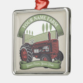 Landbouwers van gepersonaliseerde  Boerderijen tra Metalen Ornament (Links)