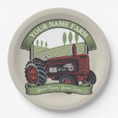 Landbouwers van gepersonaliseerde  Boerderijen tra Papieren Bordje (Voorkant)