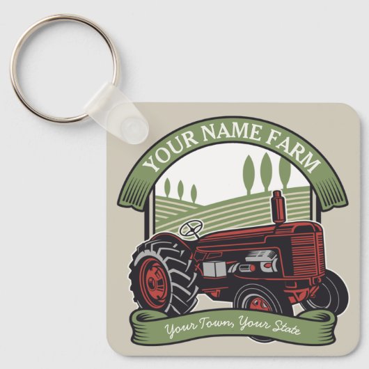 Landbouwers van gepersonaliseerde  Boerderijen tra Sleutelhanger (Voorkant)