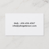 Landbouwers van landbouwgronden visitekaartje (Achterkant)