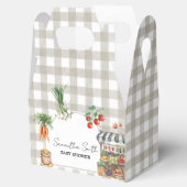 Landbouwers verhandelen lokaal geteeld Baby shower Bedankdoosjes (Geopend)