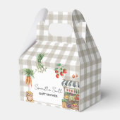 Landbouwers verhandelen lokaal geteeld Baby shower Bedankdoosjes (Voorkant Zijde)