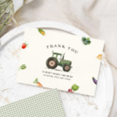 Landbouwers verhandelen lokaal geteeld Baby shower Bedankkaart