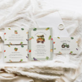 Landbouwers verhandelen lokaal geteeld Baby shower Bedankkaart