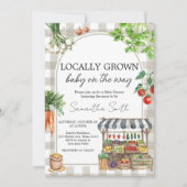 Landbouwers verhandelen lokaal geteeld Baby shower Kaart (Voorkant)