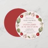 Landbouwers verhandelen lokaal geteeld baby shower kaart (Voorkant / Achterkant)