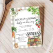 Landbouwers verhandelen lokaal geteeld Baby shower Kaart
