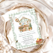 Landbouwers verhandelen lokaal geteeld Baby shower Kaart