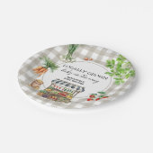 Landbouwers verhandelen lokaal geteeld Baby shower Papieren Bordje (Gekanteld)