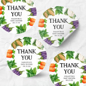 Landbouwers verhandelen lokaal geteeld Baby shower Ronde Sticker