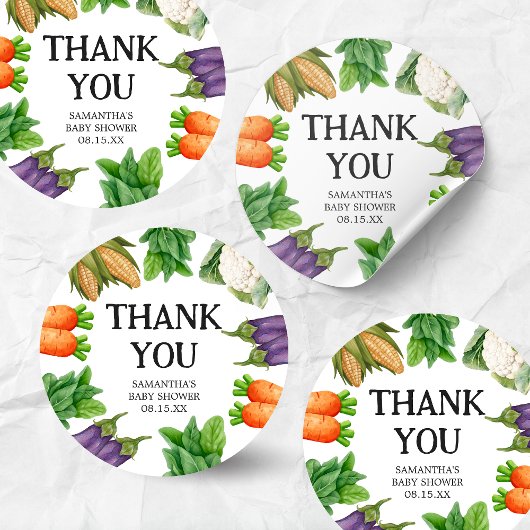 Landbouwers verhandelen lokaal geteeld Baby shower Ronde Sticker