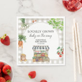 Landbouwers verhandelen lokaal geteeld Baby shower Servet (Insitu)