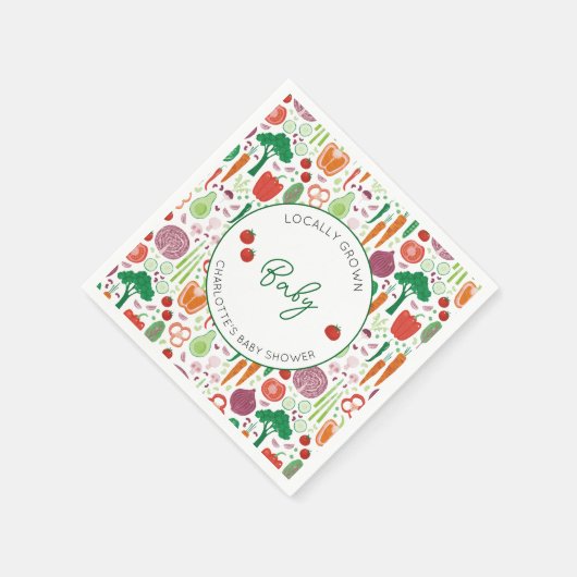 Landbouwers verhandelen lokaal geteeld Baby shower Servet (Hoek)