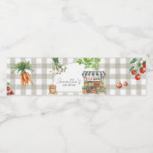 Landbouwers verhandelen lokaal geteeld Baby shower Waterfles Etiket (Enkel label)