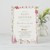 Landbouwers verkopen Baby shower van groentefruit Kaart (Staand voorkant)