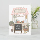 Landbouwers verkopen lokaal geteeld Baby shower Kaart (Staand voorkant)