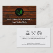 Landbouwers verkopen producten visitekaartje (Voorkant / Achterkant)