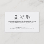 Landbouwers verkopen producten visitekaartje (Achterkant)