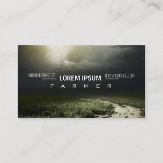 Landbouwers Visitekaartje van de landbouw (Voorkant)
