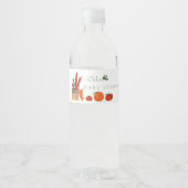 Landbouwersmarkt lokaal geteeld baby shower waterfles etiket (Voorkant)