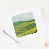 Landbouwgebieden Vierkante Sticker (Envelop)