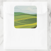 Landbouwgebieden Vierkante Sticker (Tas)