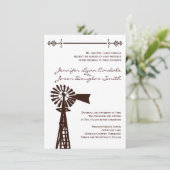Landbouwhondel Rustic Wedding Invitations Kaart (Staand voorkant)