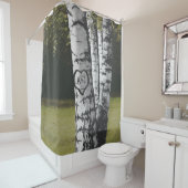 Landbouwhuisboor Roestboardbeiderven - vogelboom Douchegordijn (In situ)