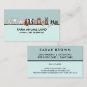 landbouwhuisdier visitekaartje (Voorkant / Achterkant)