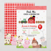 Landbouwhuisdieren 2e verjaardag kaart (Voorkant / Achterkant)