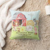 Landbouwhuisdieren Baby geboorte Stats Pillow Kussen (Deken)