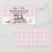 Landbouwhuisdieren Baby shower I Informatiekaartje (Voorkant / Achterkant)