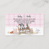 Landbouwhuisdieren Baby shower I Informatiekaartje (Voorkant)