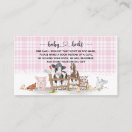 Landbouwhuisdieren Baby shower I Informatiekaartje