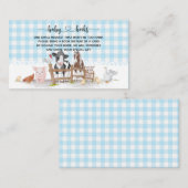 Landbouwhuisdieren Baby shower I Informatiekaartje (Voorkant / Achterkant)