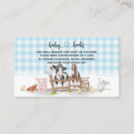 Landbouwhuisdieren Baby shower I Informatiekaartje